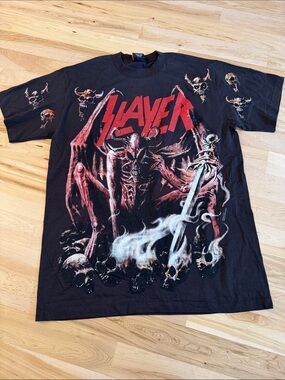Vintage Reprint 1993 Slayer all-over print (AOP) bootleg band t-shirt tee-XL